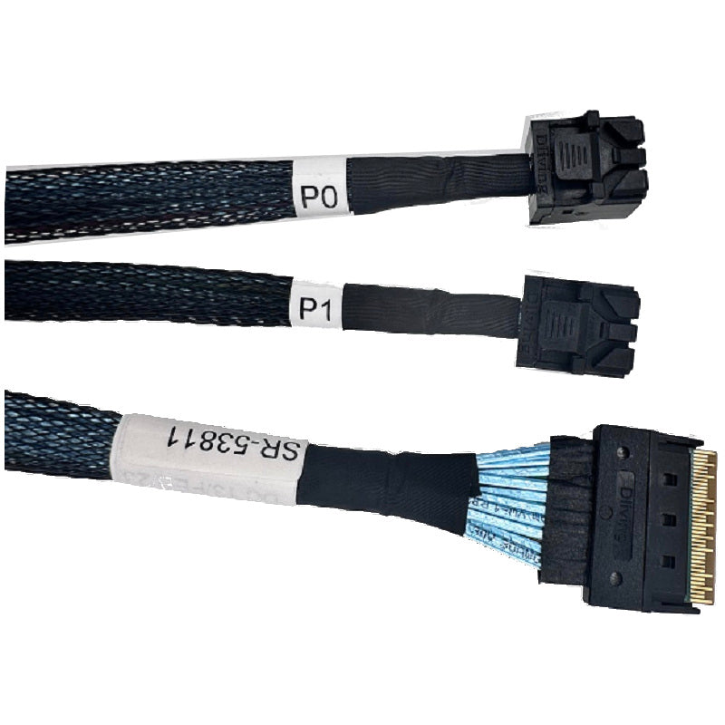 PCIe 4.0 SFF-8654 8i auf 2-Port SFF-8643 Kabel 80CM