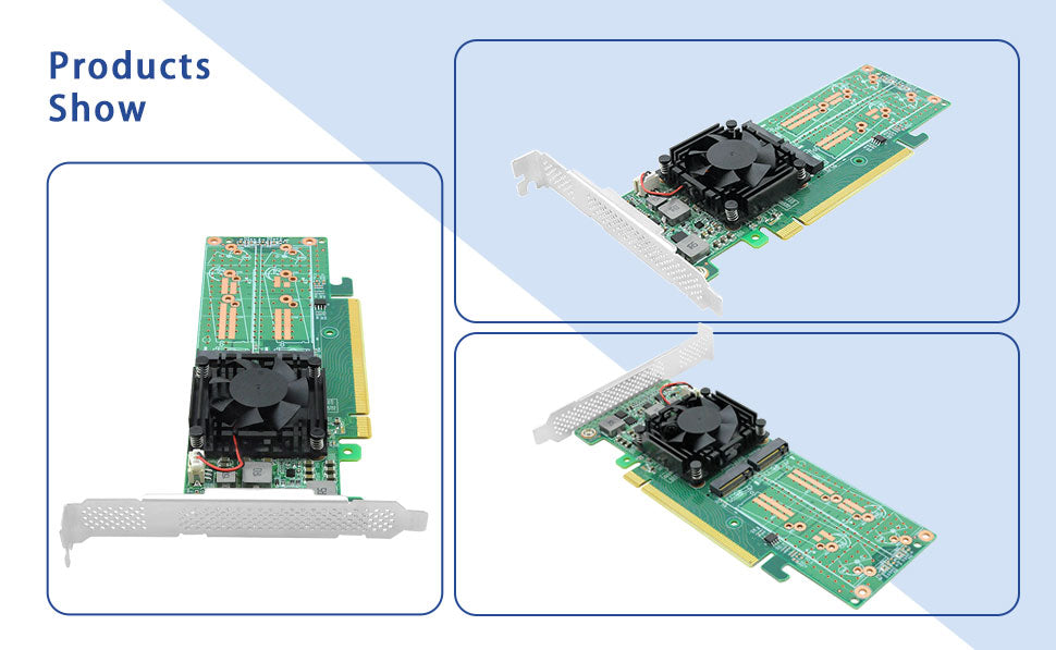 PCI Express x16 to Quad M.2 NVMe SSD Switch Adapter-STC 3162-4IL