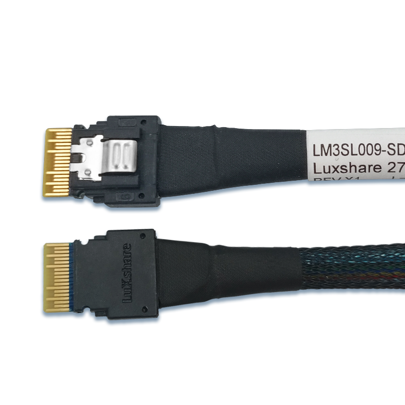 PCIe 4.0 SlimSAS SFF-8654 4I zu SlimSAS SFF-8654 4I Kabel 80CM