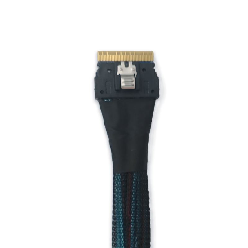 PCIe 4.0 SlimSAS 8i (SFF-8654) auf 2-Port U.2 SFF-8639 Kabel 70CM 100CM