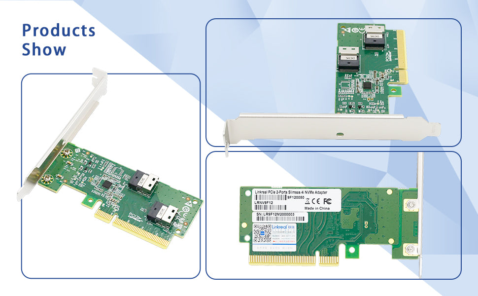 PCIe 4.0 x8 to 2x SlimSAS SFF-8654 4i Expansion Adapter-XIC PE485-2I