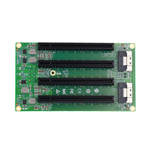 2-Port SFF-8654 auf 4 PCIe4.0 x16-Steckplatzadapter