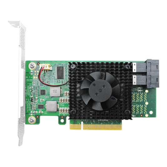 2 Port PCIe 3.0 x8 to SFF-8643 NVMe Switch Card-STC PE383-2I