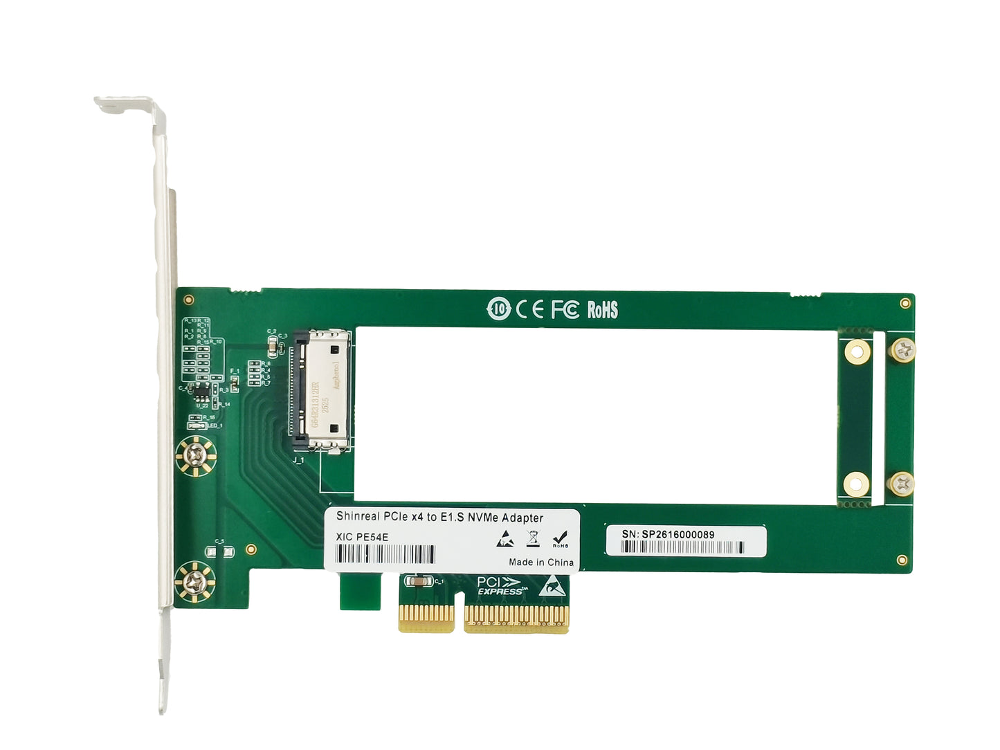 PCIe x4 to E1.S NVMe SSD Adapter