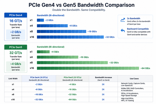 PCIe Gen4 vs Gen5 Difference