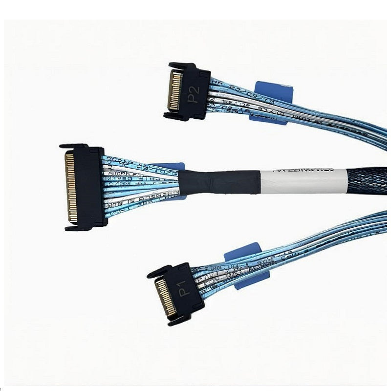 PCIe 5.0 MCIO 8i auf 2-Port MCIO 4I Kabel 70 cm