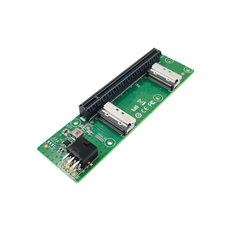 2-Port-MCIO-auf-PCIe-5.0-x16-Steckplatzadapter