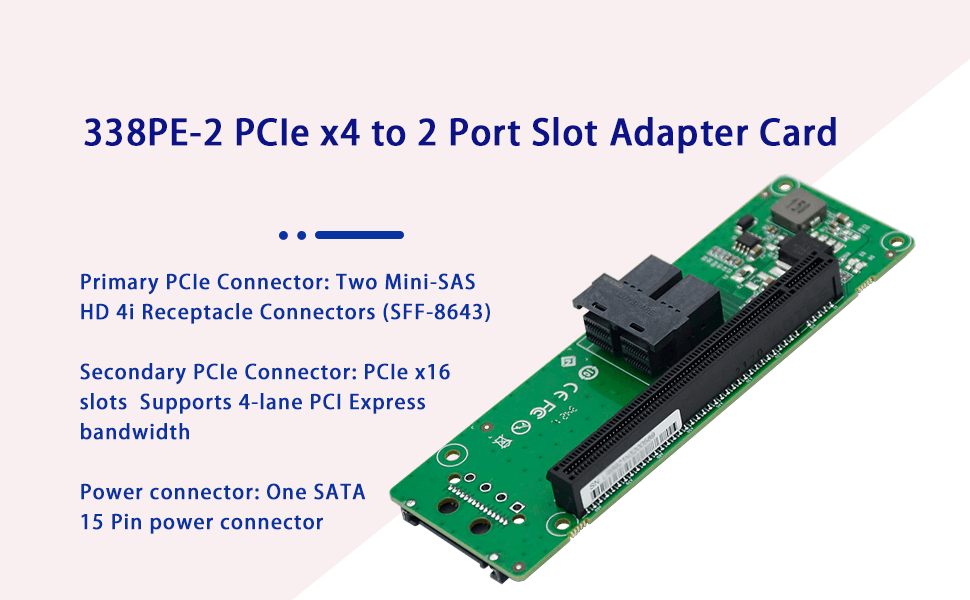 SFF-8643 8I auf PCIe3.0 x16 Steckplatzadapter