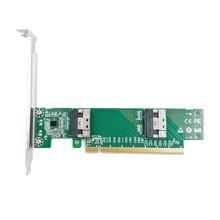 Load image into Gallery viewer, PCI Express 4.0 x16 to Two SlimSAS SFF-8654 8i Slim Adapter
