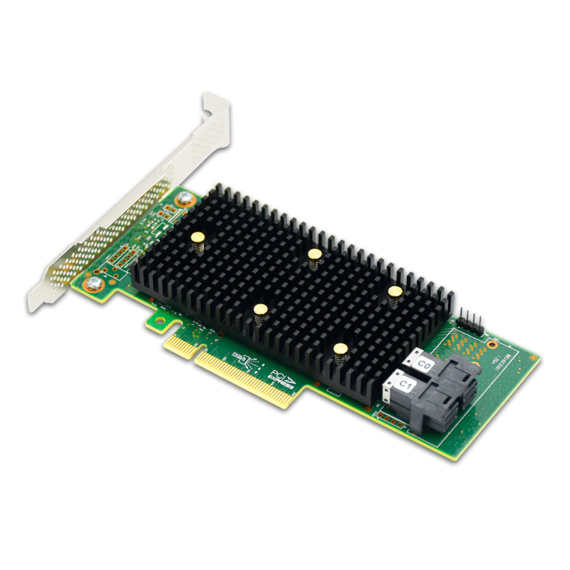 PCIe 3.1 x8 to 8 Port SAS/SATA/NVMe HBA Expansion Card - HBA SAS3408-8I
