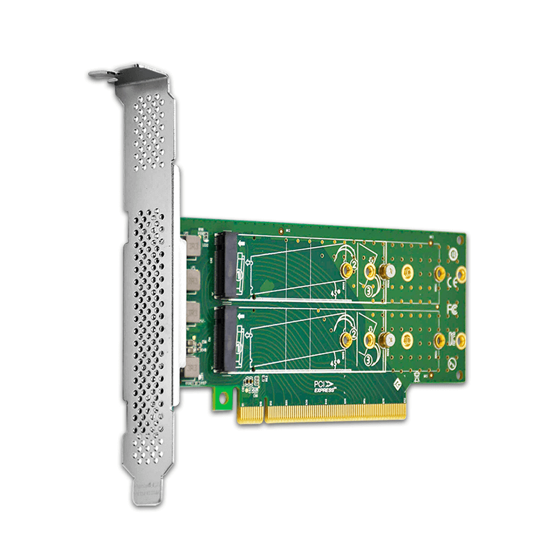 PCIe 4.0 x16 to 4-Port M.2 NVMe SSD Adapter- Low Profile-XIC PE3162-4IL
