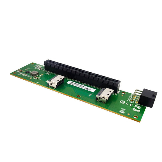 2 Port MCIO 4i to PCIe 5.0 x16 Expansion Card- XIC 054PE
