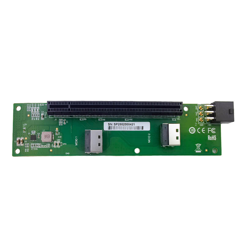 2 Port MCIO 4i to PCIe 5.0 x16 Expansion Card- XIC 054PE