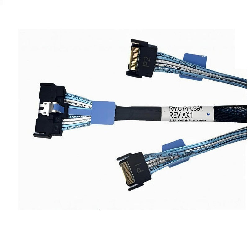 PCIe 5.0 MCIO 8i auf 2-Port MCIO 4I Kabel 70 cm