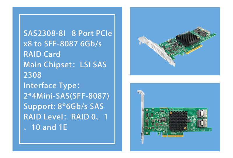 Dual Mini SAS SFF-8088 to SFF-8087 Mini SAS Adapter-XIC 7722