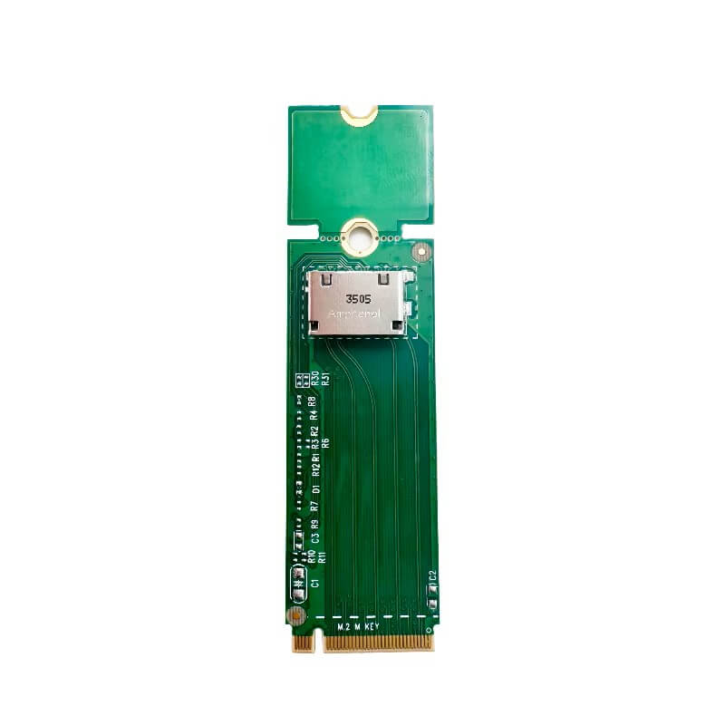 PCIe 4.0 x4 M.2 M Key to Oculink 1*SFF-8611 NVMe Adapter Card-XIC 24OL