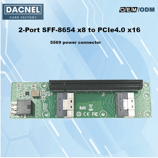 2-Port SlimSAS x8 to PCIe 4.0 x16 Slot Riser- XIC 5416PE