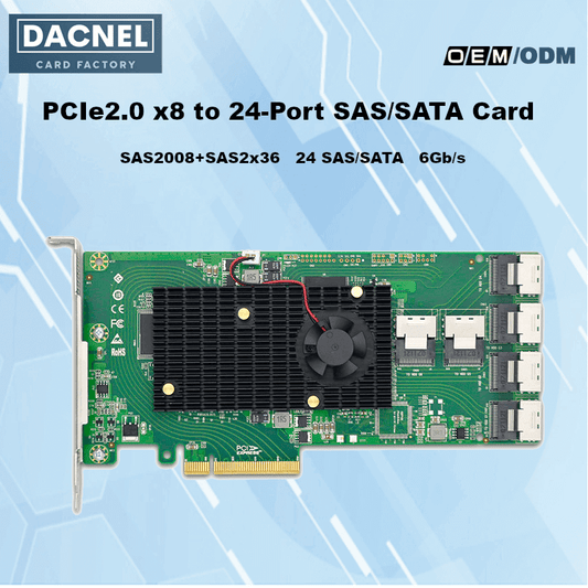 PCIe 2.0 x8 to 24-Port SAS/SATA Expander Card-HBA SAS2008-24I