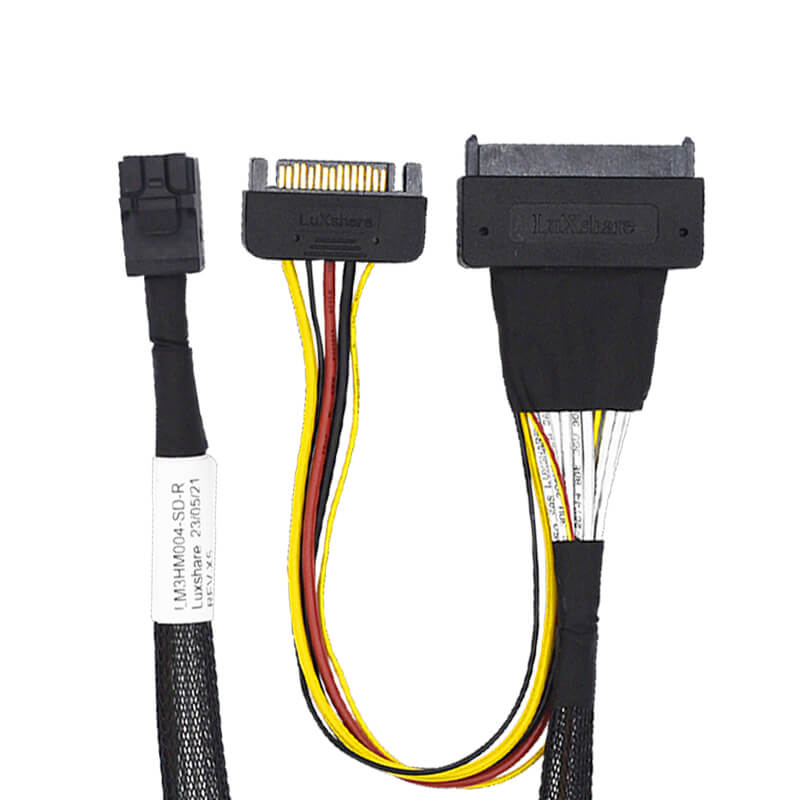 HD Mini-SAS (SFF-8643) auf U.2 (SFF-8639) Kabel 80 cm