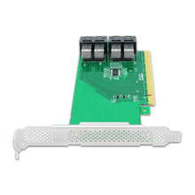 Cargar imagen en el visor de la galería, 4 Port PCIe 3.0 x16 to U.2 NVMe SFF-8643 Adapter Card-XIC PE3163
