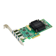 Cargar imagen en el visor de la galería, PCIe 3.0 x4 to 4-Port USB3.1 Type-A ASMedia 3142 10Gb/s-USB3144A-L
