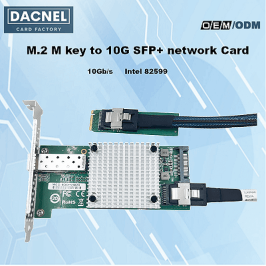 M.2 M key to 10G SFP+ Network Card Set Intel 82599 10Gb/s
