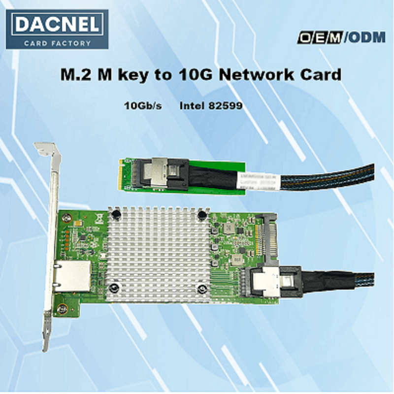 M.2 M key to 10G Copper Network Card Set Intel 82599