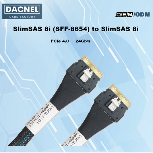 PCIe 4.0 SFF-8654 8i to SFF-8654 8i Cable