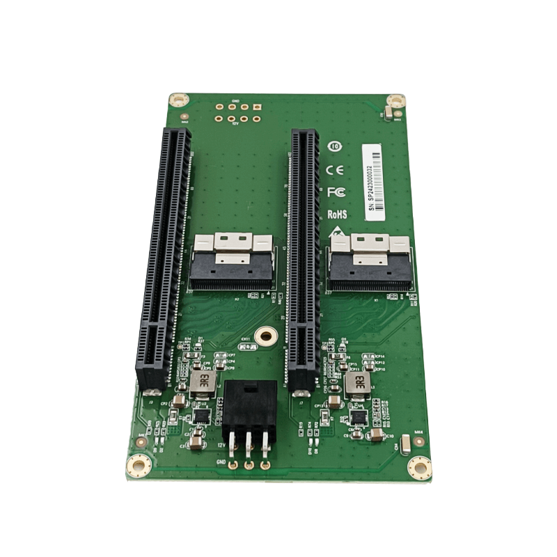 2 Port SFF-8654 to 2 PCIe 4.0 x16 Slot Adapter - XIC 548PE2