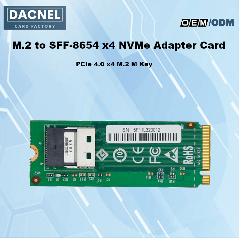 M.2 to SlimSAS SFF-8654 Adapter - XIC 24SL