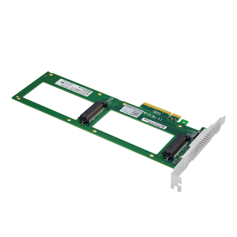 PCIe4.0 to Dual SFF-8639 U.2 NVMe SSD Adapter - XIC PE389