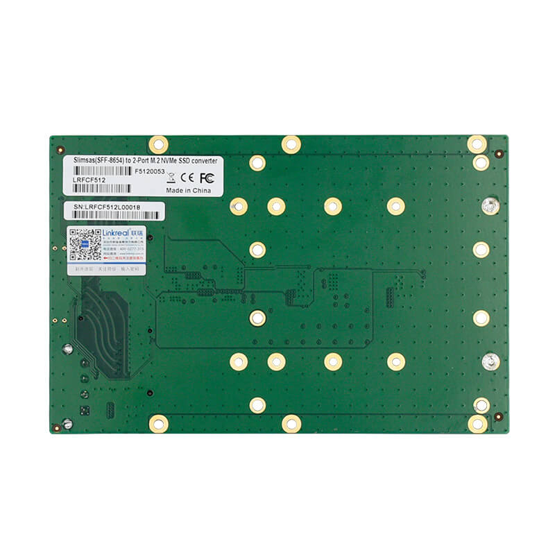 SFF-8654 to 2 Port M.2 NVMe Adapter Card - XIC 5482