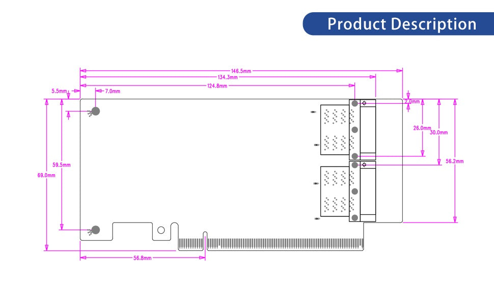 4-Port PCIe 3.0 x16 auf U.2 NVMe SFF-8643 Adapterkarte