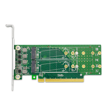 Load image into Gallery viewer, PCIe 4.0 x16 to 4-Port M.2 NVMe SSD Adapter- Low Profile
