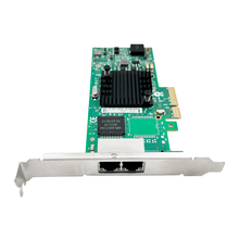 Load image into Gallery viewer, PCIe x4 to 2-Ports Gigabit RJ45 NIC Intel I350AM2 10Gb/s
