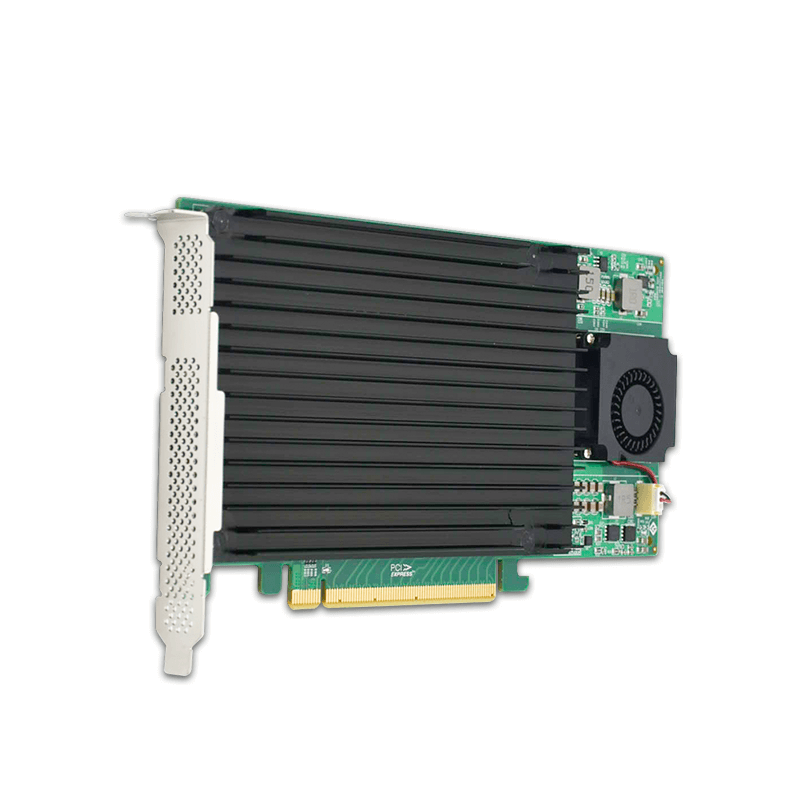 Quad PCIe 3.0 x16 auf M.2 NVMe SSD Adapter-PLX8747