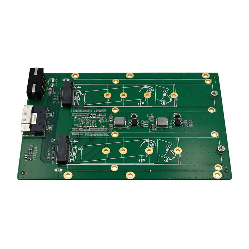 SFF-8654 to 2 Port M.2 NVMe Adapter Card - XIC 5482