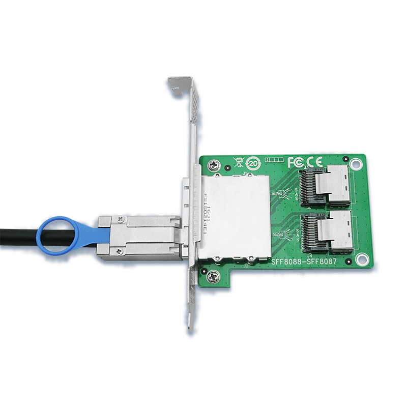 Dual Mini SAS SFF-8088 to SFF-8087 Mini SAS Adapter-XIC 7722