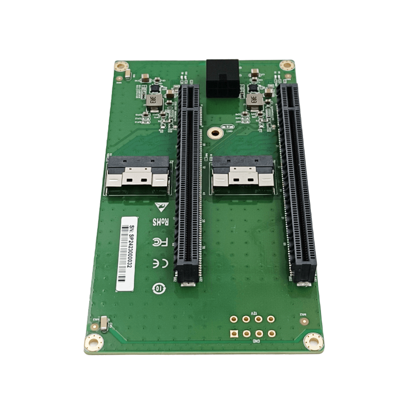 2 Port SFF-8654 to 2 PCIe 4.0 x16 Slot Adapter - XIC 548PE2
