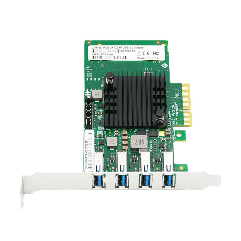 PCIe 2.0 x4 auf 4-Port USB 3.0 Typ-A Adapterkarte 5Gb/s