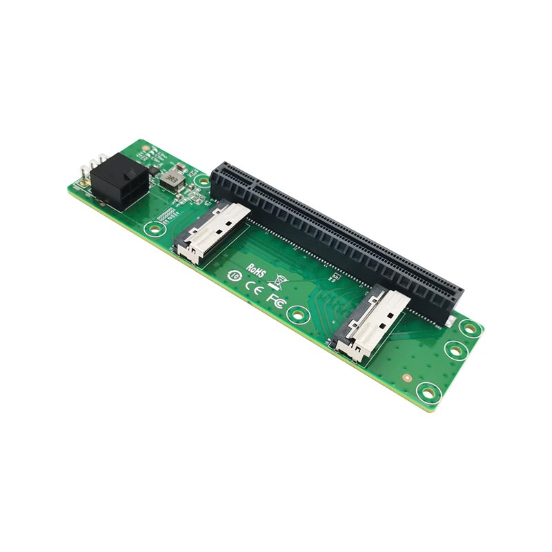 2-Port-MCIO-auf-PCIe-5.0-x16-Steckplatzadapter