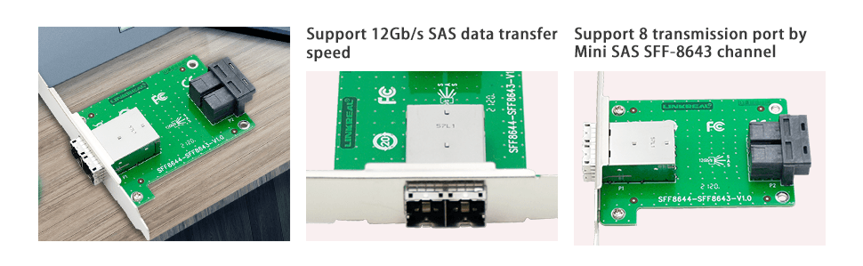 Mini SAS Adapter SFF-8643 to SFF-8644 Dual Port Mini SAS Adapter-XIC 4622