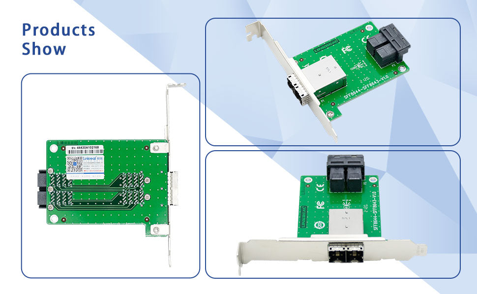Mini SAS Adapter SFF-8643 to SFF-8644 Dual Port Mini SAS Adapter-XIC 4622