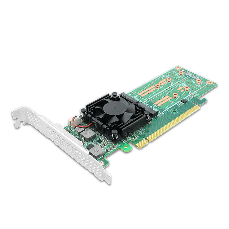 PCI Express x16 to Quad M.2 NVMe SSD Switch Adapter-STC 3162-4IL