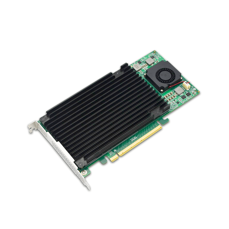 Quad PCIe 3.0 x16 auf M.2 NVMe SSD Adapter-PLX8747