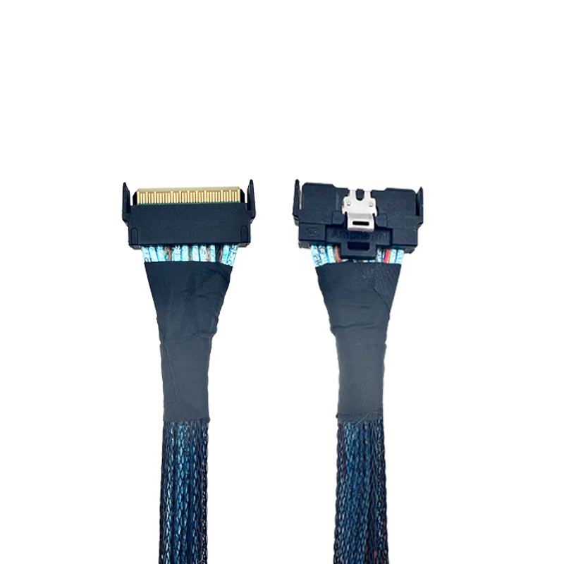 PCIe 5.0 MCIO 8i auf 2-Port U.2 SFF-8639 Kabel 70CM