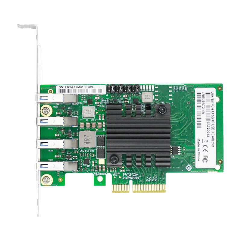 PCIe 2.0 x4 auf 4-Port USB 3.0 Typ-A Adapterkarte 5Gb/s