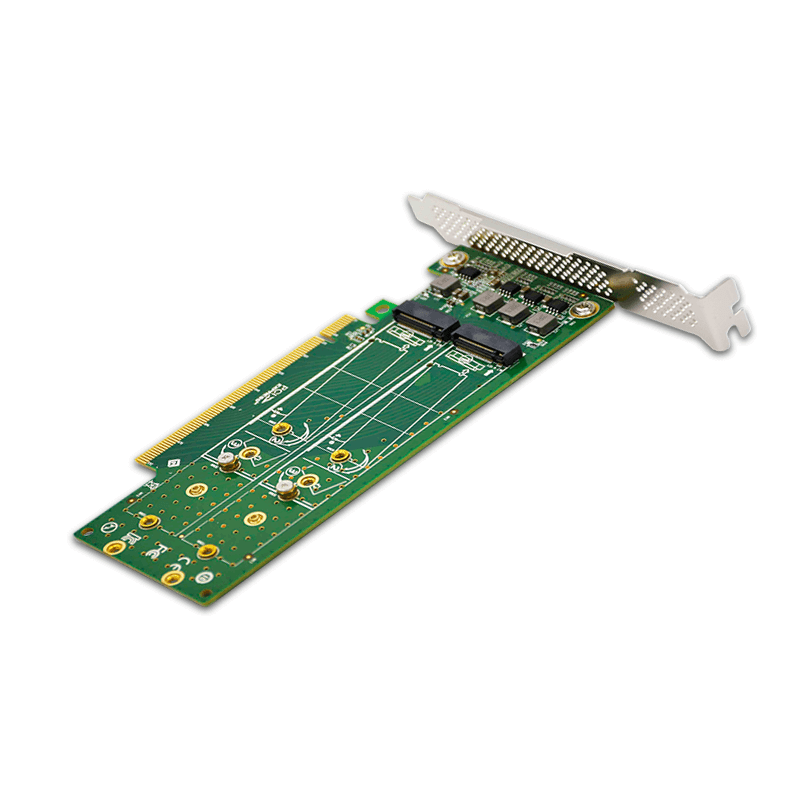 PCIe 4.0 x16 to 4-Port M.2 NVMe SSD Adapter- Low Profile-XIC PE3162-4IL