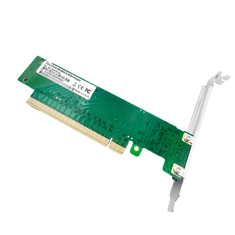 PCI Express 4.0 x16 to Two SlimSAS SFF-8654 8i Slim Adapter-XIC PE4165-4IL