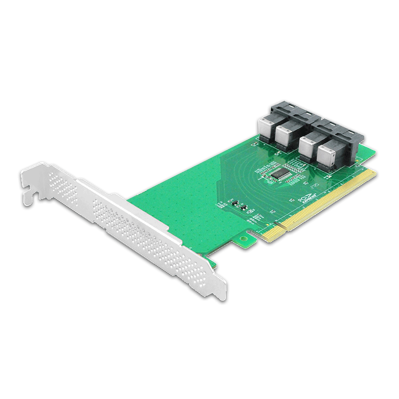 4-Port PCIe 3.0 x16 auf U.2 NVMe SFF-8643 Adapterkarte